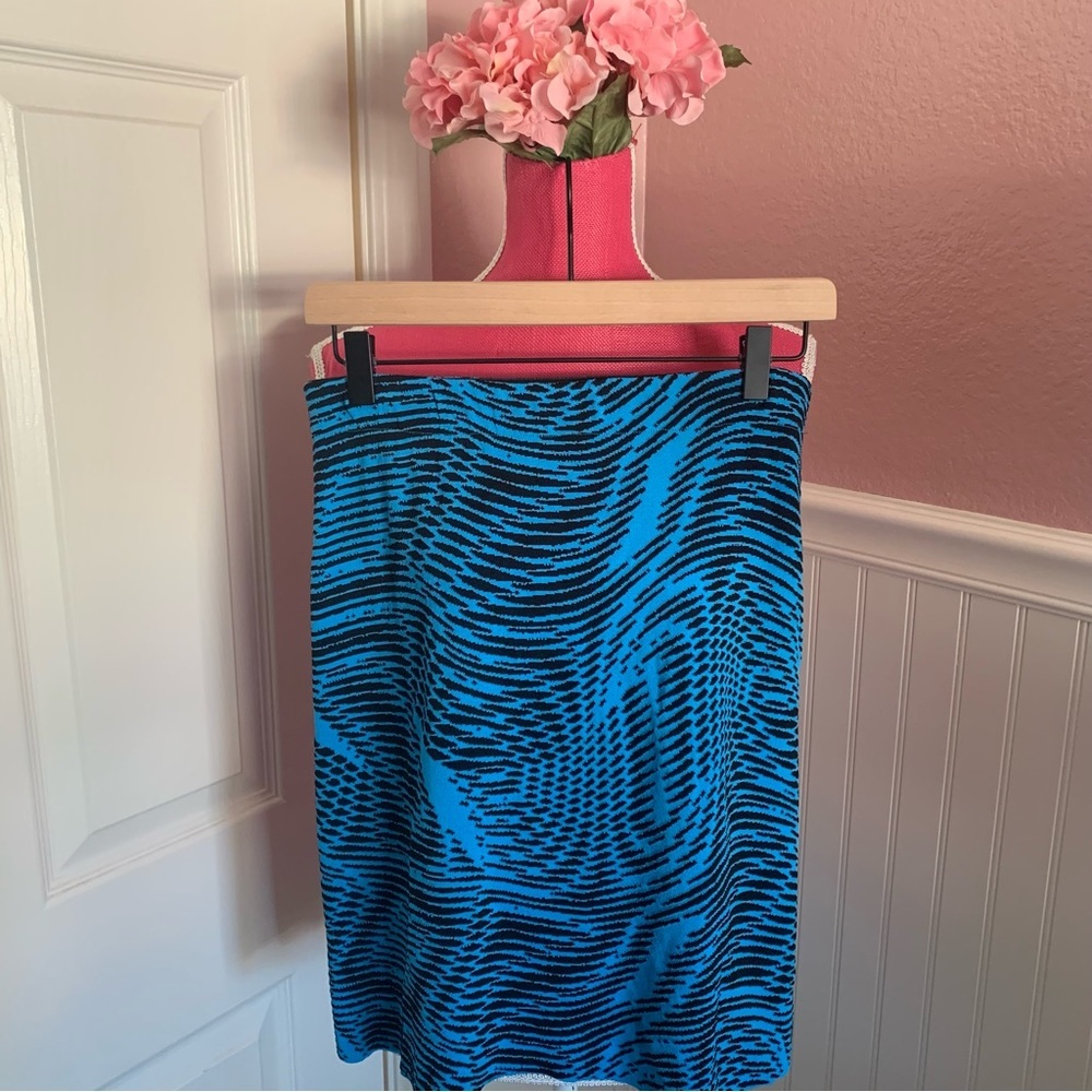Aldomartins for anthropologie Bodycon Blue and Black Skirt size Small